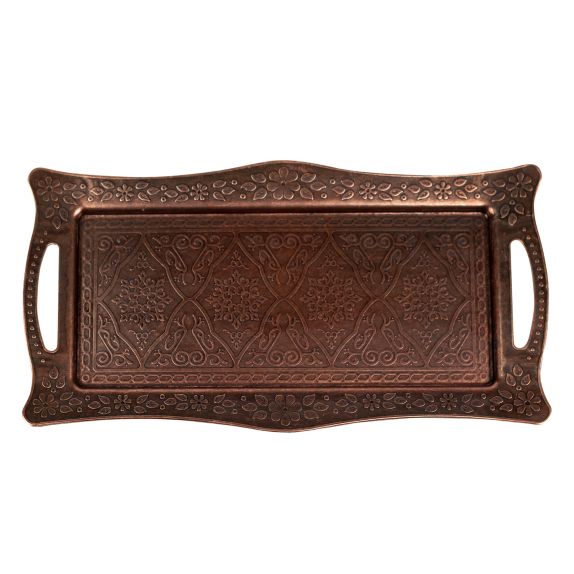 Turkish Ottoman Style Serving Tray  | Antique Copper