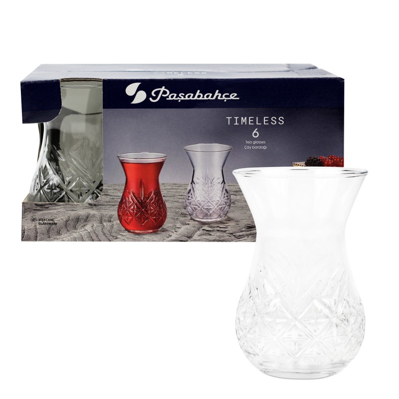 6x Turkish Tea Glass 'Timeless' 155 ml | Paşabahçe