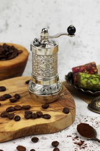 Manual Grinder For Coffee & Spices  Silver|