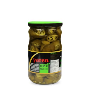 Green Jalapeno Slices 700g   Yaren