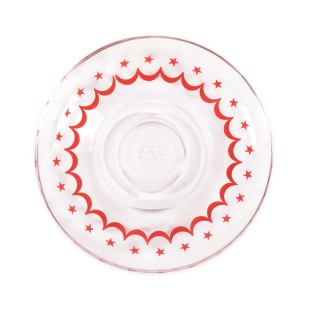 6x Round Glass Saucer 'Ottoman'   Paşabahçe|