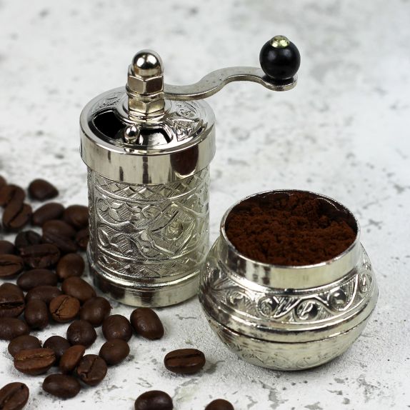 Manual Grinder For Coffee & Spices | Silver