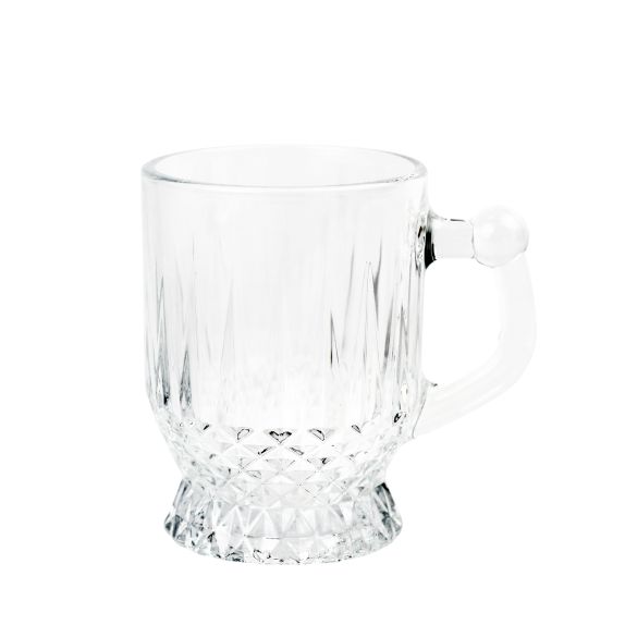 6x  Fluted Glass Mug  'Istanbul' 165 ml | Paşabahçe
