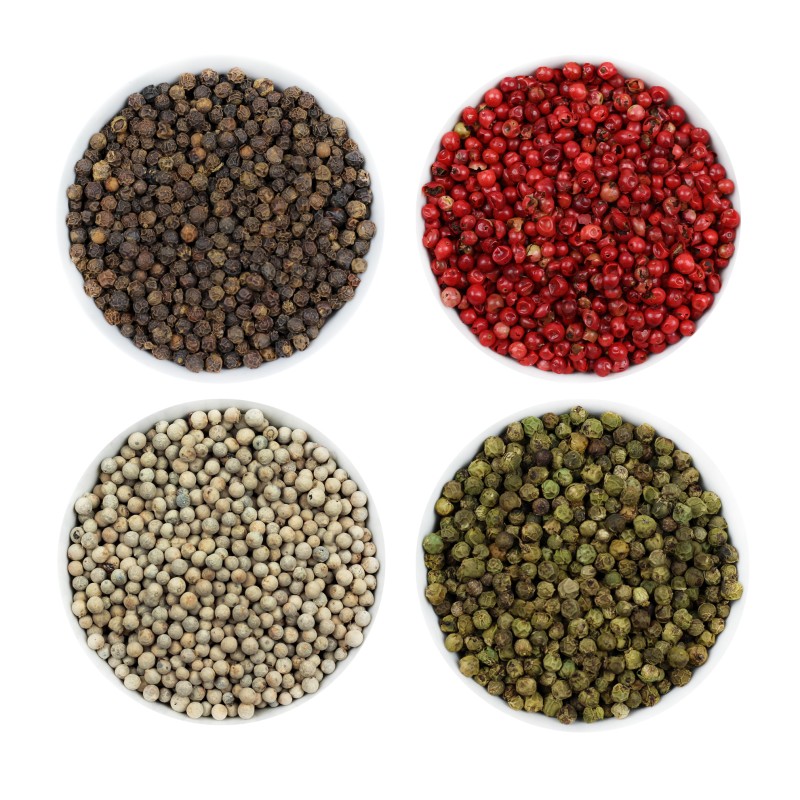 4x Peppercorns Set | Black | Green | White | Pink