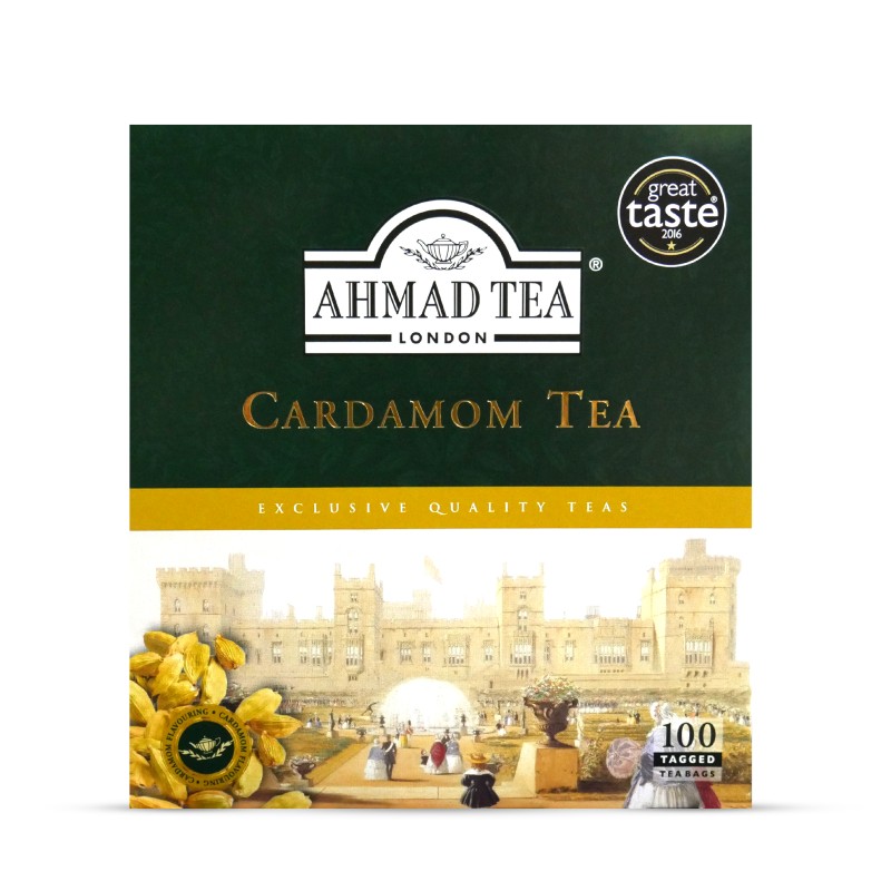  Cardamom Tea 100 Tagged Tea Bags 200g | Ahmad Tea