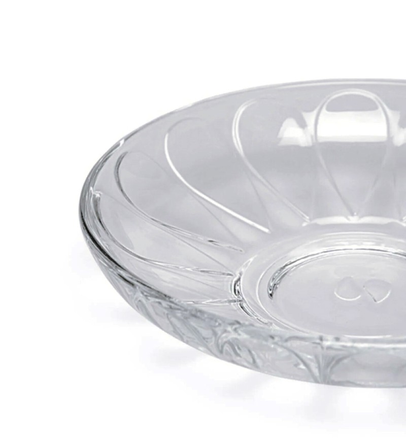  6x Turkish Fluted Glass Saucers Set | Paşabahçe