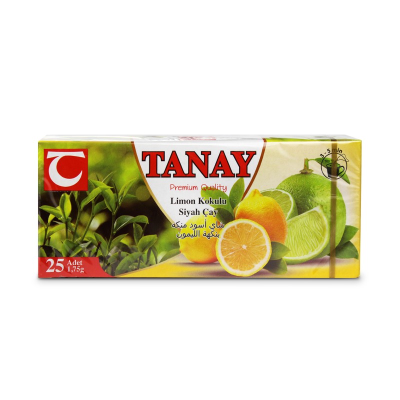 Lemon Flavoured Black Tea 25 Teabags  | Tanay