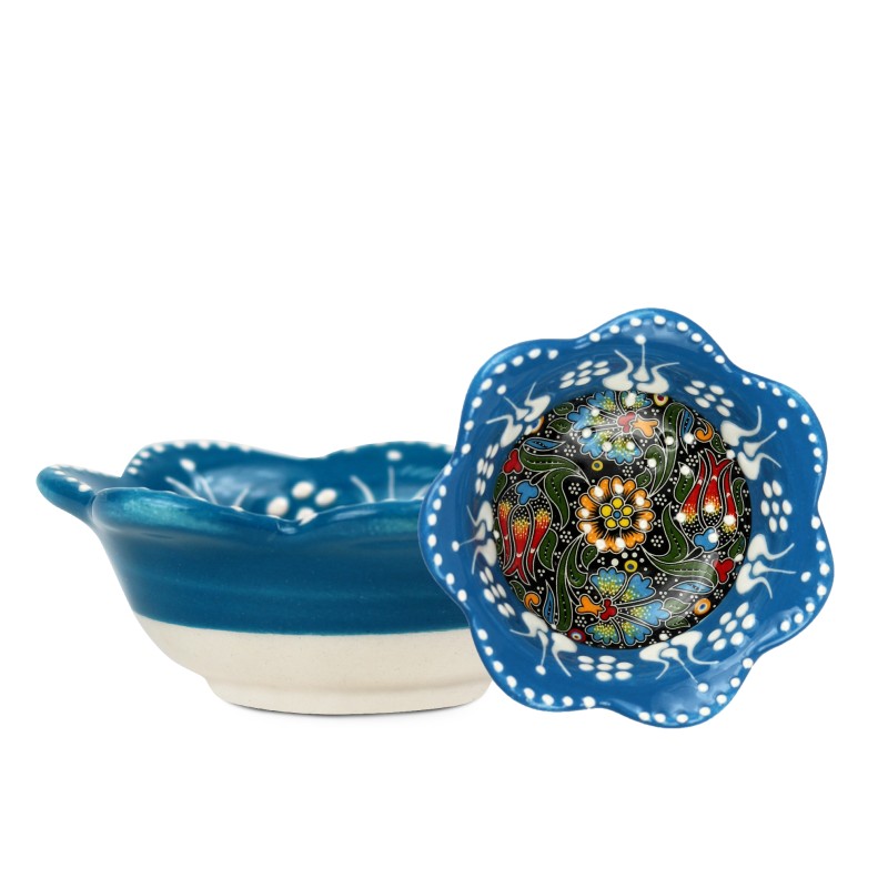 Turkish Ceramic Meze Bowl  DAISY | M6 Blue