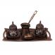 Turkish Anatolian  Coffee Set For Two Copper