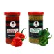  2x Green & Red Hot Carolina Reaper Paste 245g  Indian Hot