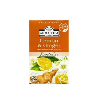 Herbata LEMON & GINGER Ahmad Tea 20 Torebek