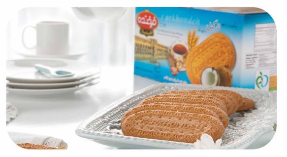 Biscuits with Coconut Flavour & Sugar Topping 450g  Farkhondeh|