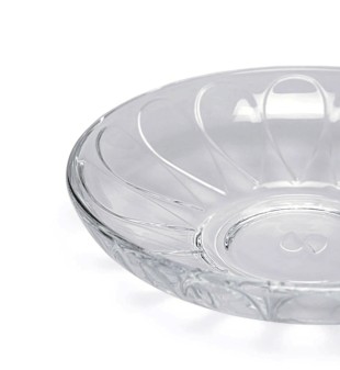  6x Turkish Fluted Glass Saucers Set  Paşabahçe|
