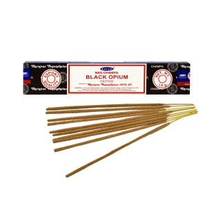 Indian Incense Sticks BLACK OPIUM 15g Satya