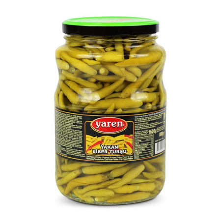 Green Hot Peperoni Peppers Yakan Biber 1600g Yaren
