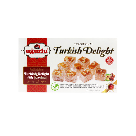Turkish Delight with Hazelnut 155g | Uğurlu