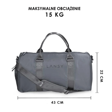 Grey Gym & Fitness Duffel Bag | Lansy
