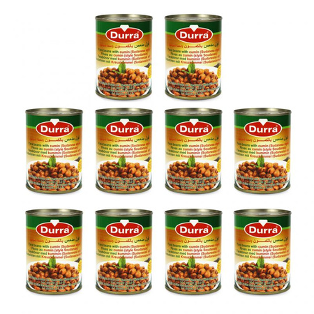 10x Bób Foul Medammes z Kuminem 400g Durra
