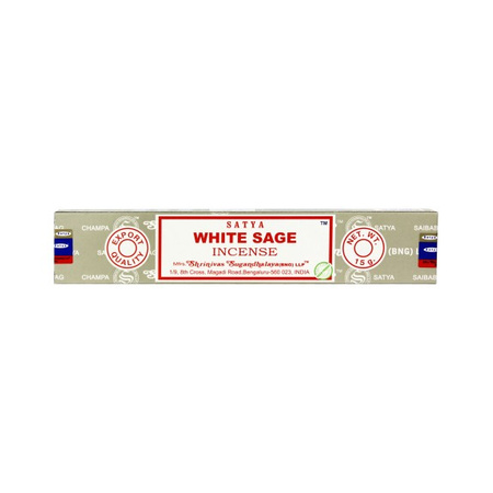  Indian Incense Sticks WHITE SAGE 15g Satya