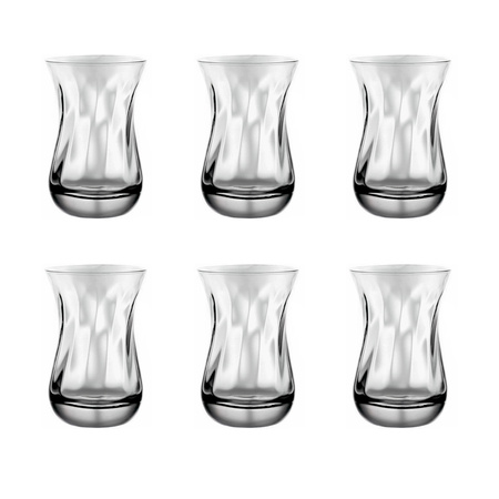 6x Turkish Tea Glass 'Aida Optik' 160 ml | Paşabahçe