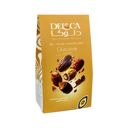 Daktyle Nadziewane Migdałami w Czekoladzie (Mix Smaków) 250g | Deloca