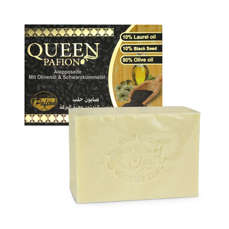 Mydło Aleppo Oliwkowo Laurowe z Olejem z Nasion Czarnuszki 150g | Pafion Queen