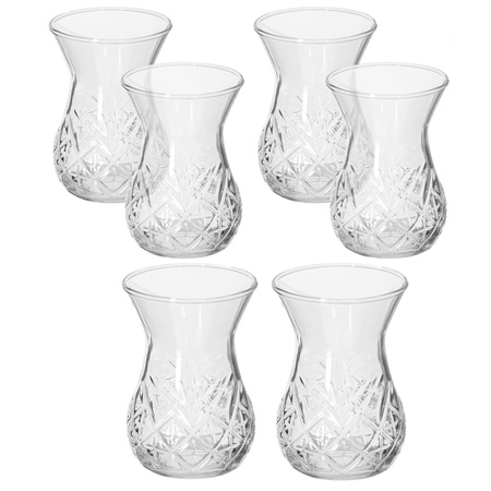 6x Turkish Tea Glass 'Timeless' 155 ml | Paşabahçe