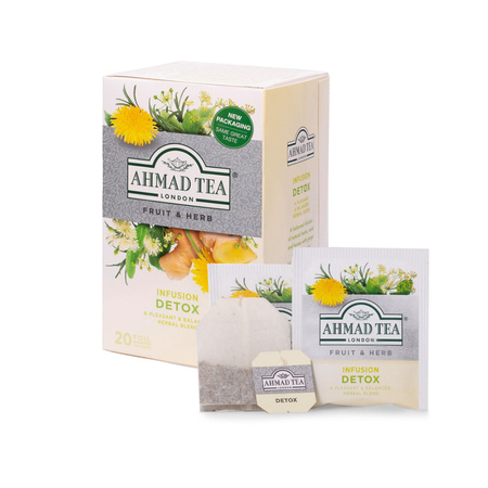 Herbata Ekspresowa INFUSION DETOX Ziołowa 40g| Ahmad Tea