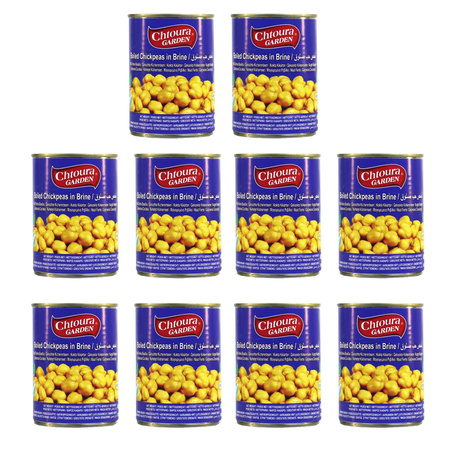 10x Boiled Chickpeas in Brine 400g | Chtoura