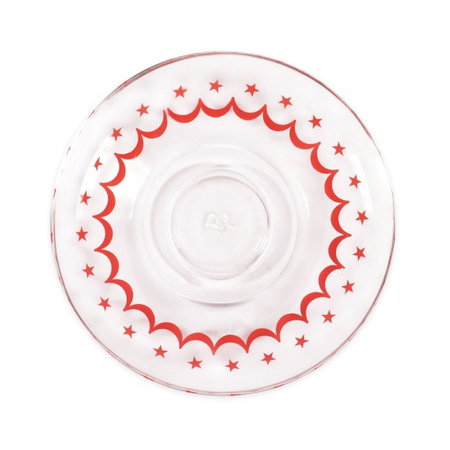 6x Round Glass Saucer 'Ottoman'  | Paşabahçe