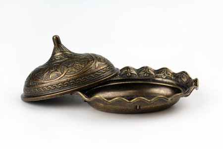 Sugar Bowl / Serving Plate for Turkish Delight | Antique Gold
