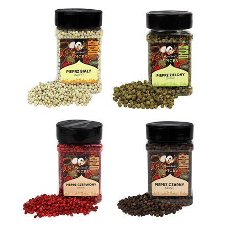 4x Peppercorns Set | Black | Green | White | Pink