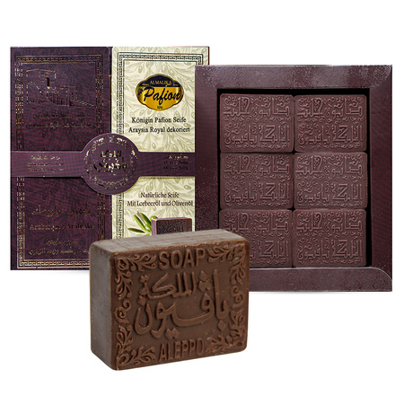 Zestaw Mydeł Aleppo Arabesque z Perfumami Orientalnymi 6x 65g | Queen Pafion