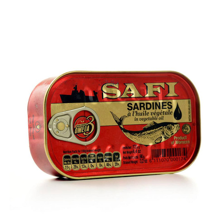 Sardynki Marokańskie Łagodne w Oleju Roślinnym 125g | Safi