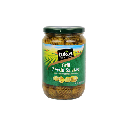 Grilled  Pitted Green Olives 700g | Tukas