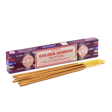Kadzidełka Indyjskie GOLDEN SUNRISE 15g | Satya