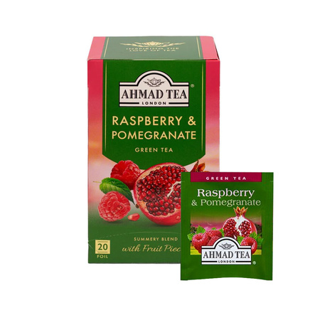 Raspberry & Pomegranate Green Tea 40g | Ahmad Tea