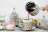 Turkish Anatolian  Coffee Set For Two Silver Premium