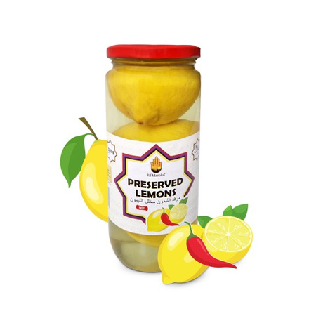 Cytryny Kiszone z Ostrą Papryczką 520g | Rif Maroko