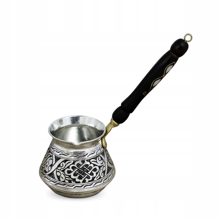 Turkish Coffee Pot 220 ml Engraved The Endless Knot Pattern
