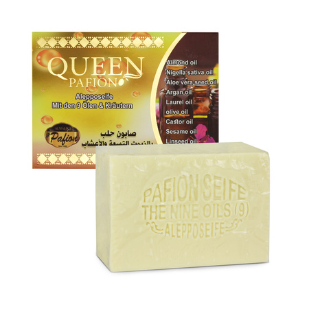 Mydło Aleppo na Bazie 9 Naturalnych Olejów i Zioł 150g | Pafion Queen