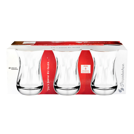 6x Szklanka 'Aida Optik' Żłobiona Tulipan 160 ml | Paşabahçe