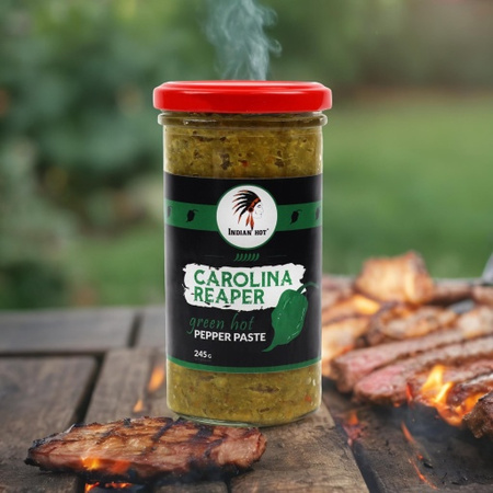 10x Pasta Paprykowa Carolina Reaper Green 245g | Indian Hot