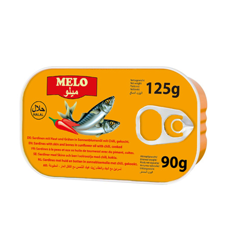 Sardynki Pikantne w Oleju z Chilli 125g | Melo