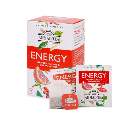 Herbata Ekspresowa ENERGY Grejpfrut, Maté  & Guarana 30g| Ahmad Tea