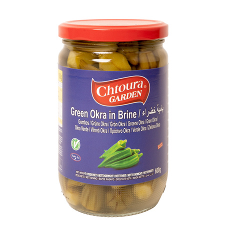 Okra Zielona Gotowana w Zalewie 600g | Chtoura Garden