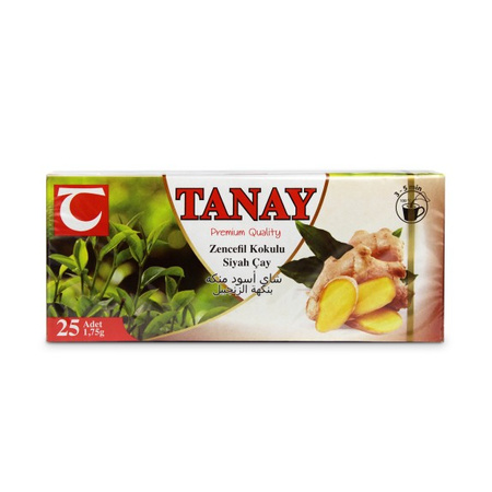 Ginger Flavoured Black Tea 25 Teabags  | Tanay