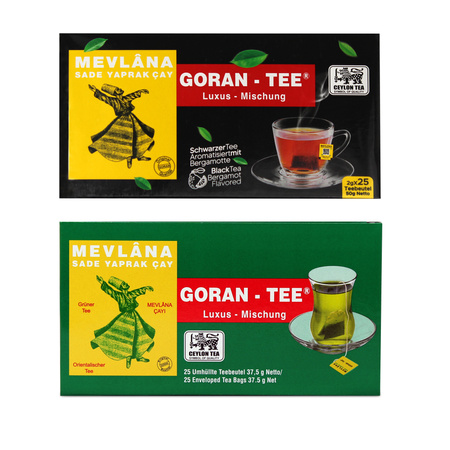 Black & Green Mevlana Tea Set  2x 25 Teabags  | Goran