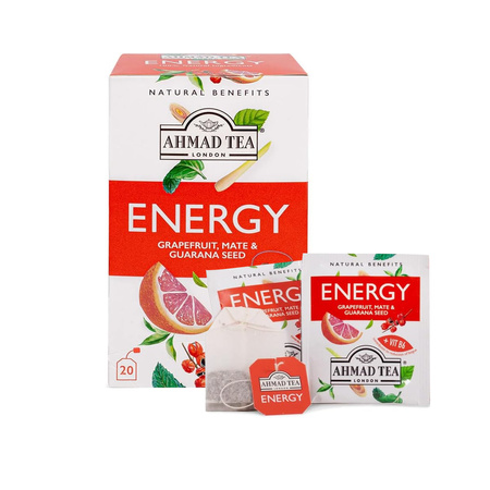 Herbata Ekspresowa ENERGY Grejpfrut, Maté  & Guarana 30g| Ahmad Tea
