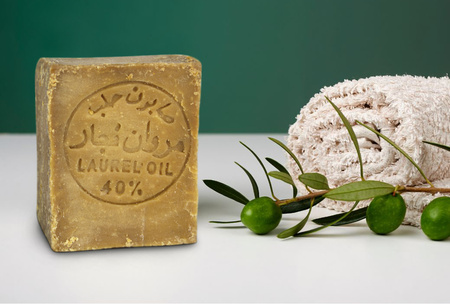 Mydło Syryjskie Aleppo z Oliwy & 40 % Oleju Laurowego Syria +/-170g Pafion Queen